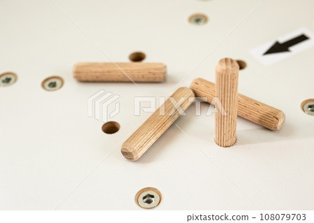 Assembly furniture tool wooden dowel 108079703