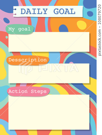 Colourful Abstract Background for Daily Goal Dashboard 108079720