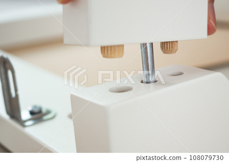 Assembly wooden chair furniture joins together 108079730