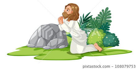Jesus Christ Praying to an Angel Jesus Christ Praying to an Angel 108079753