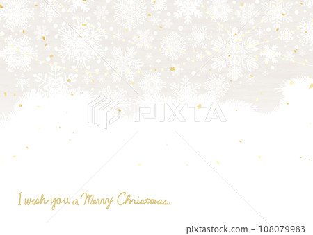 聖誕節背景插圖，雪花和毛皮等別緻而豐富的氣氛 108079983