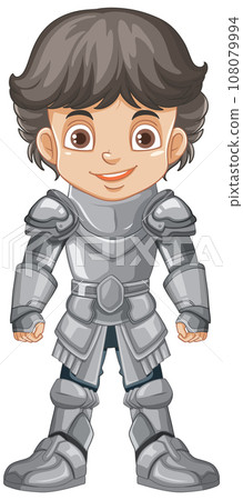 Cartoon knight boy character 108079994
