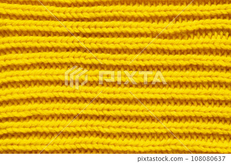 Yellow knitting wool texture background Yellow knitting wool texture background 108080637