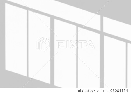 Window shadow drop on white wall background 108081114
