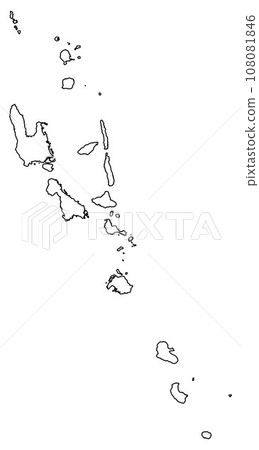 Vanuatu map with administrative divisions. Vector illustration. 108081846