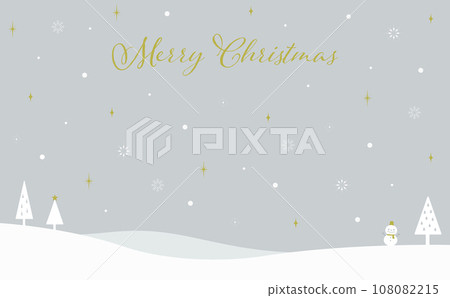 安靜的雪景的聖誕節插圖 108082215