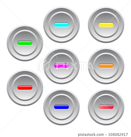 Circle switch Led on off button electricity... - Stock Illustration ...