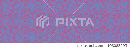 Vibrant Abstract Seamless Pattern Background. Swirling Circles and Waves in Asian Festive Style. 108082995