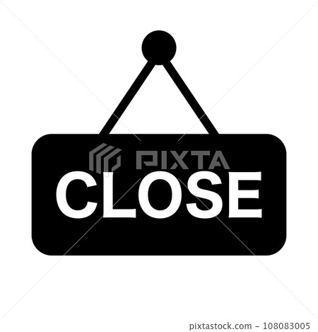 關閉剪影圖示。關閉。向量。 關閉剪影圖示。關閉。向量。 108083005