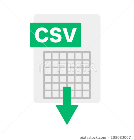 CSV file download icon. vector. CSV file download icon. vector. 108083007