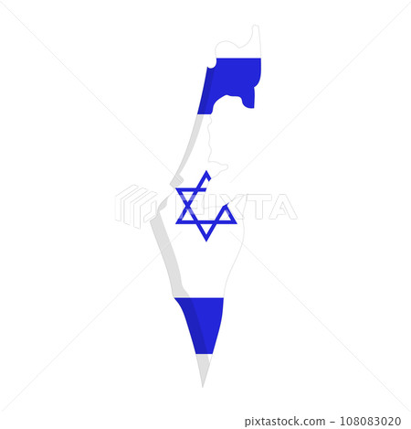 israel flag map 108083020