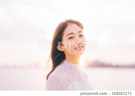 Beauty image with sunset background Beauty image with sunset background 108083271