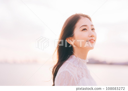 Beauty image with sunset background Beauty image with sunset background 108083272