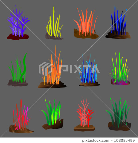 Summer season holiday leaf underwater sea plant icon decoration abstract background vector illustration Summer season holiday leaf underwater sea plant icon decoration abstract background vector illustration 108083499