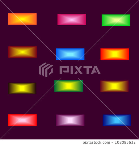 Icon set push buttons click download abstract background vector illustration 108083632