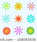 flower star shape petal icon element abstract background pattern vector illustration 108083636