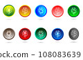 Push buttons finger scan identification icon element decorative abstract background vector illustration 108083639