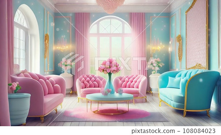 A room with a cute sofa A room with a cute sofa 108084023