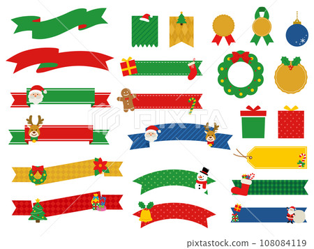 Christmas ribbon frame set Christmas ribbon frame set 108084119