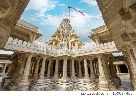 The interior is stunning, with unique carvings on the ceiling and columns. 108084495