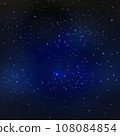 Night starry sky, blue space. Abstract background with stars, cosmos. Illustration for banner, web design 108084854