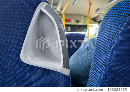 Passenger bus interior, safety and comfort. Chairs 108085965