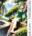 Card game style fantasy illustration Female style spirit AI generated 108086280