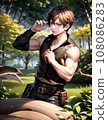 Card game style fantasy illustration Hunter AI generation 108086283