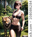Card game style fantasy illustration Hunter AI generation 108086284