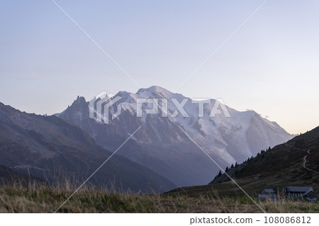 Mont Blanc Mountain in French Alps. France. 108086812