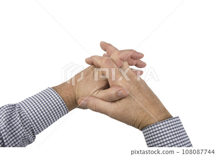detail of a man's hands waiting detail of a man's hands waiting 108087744