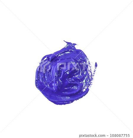 a drop of acrylic blue color a drop of acrylic blue color 108087755