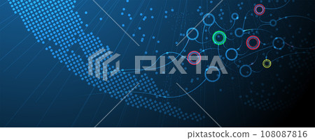 Technology abstract futuristic background for internet business. Big data concept. Technology abstract futuristic background for internet business. Big data concept. 108087816