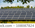 Rows of solar panels in a solar power plant 108087824