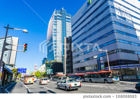 新潟市中央區萬代附近的商業建築街景 新潟市中央區萬代附近的商業建築街景 108088083