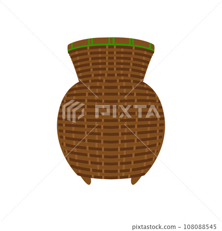 bamboo container for caught fish 108088545