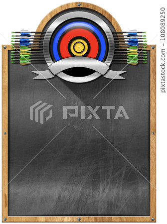 Template for Archery Sport - Blackboard with Copy Space Template for Archery Sport - Blackboard with Copy Space 108089250