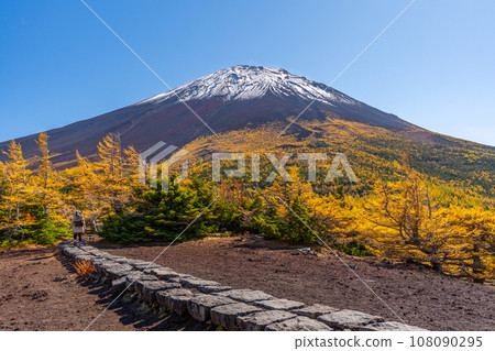富士山後花園的紅葉，富士山五合目吉田口 108090295