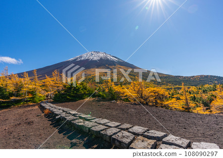 富士山後花園的紅葉，富士山五合目吉田口 108090297
