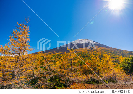 富士山後花園的紅葉，富士山五合目吉田口 108090338