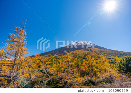 富士山後花園的紅葉，富士山五合目吉田口 108090339