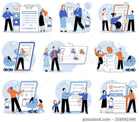 Child benefit. Vector illustration. Financial support through child benefits helps families create budget for their childrens needs The child benefit metaphor symbolizes importance financial 108091096