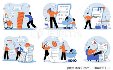 Care allowance. Vector illustration. Payroll management involves calculation and distribution employee wages The return on investment determines financial success venture Disability benefits provide Care allowance. Vector illustration. Payroll management involves calculation and distribution employee wages The return on investment determines financial success venture Disability benefits provide 108091109