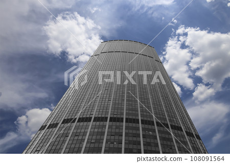 Skyscrapers La Defense (against the background of sky with clouds), commercial and business center of Paris, France Skyscrapers La Defense (against the background of sky with clouds), commercial and business center of Paris, France 108091564