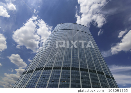 Skyscrapers La Defense (against the background of sky with clouds), commercial and business center of Paris, France Skyscrapers La Defense (against the background of sky with clouds), commercial and business center of Paris, France 108091565