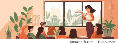 classroom, school, teacher 108092686