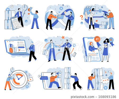 Quality control. Vector illustration. Risk assessment is integral part quality control measures Testing procedures are conducted to verify product quality The quality control metaphor compares process Quality control. Vector illustration. Risk assessment is integral part quality control measures Testing procedures are conducted to verify product quality The quality control metaphor compares process 108093186
