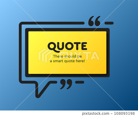 Quote frame blank, text quote boxes, message Quote frame blank, text quote boxes, message 108093198