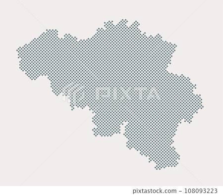 Vector map Belgium for points, dotted template Vector map Belgium for points, dotted template 108093223