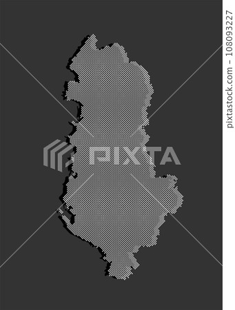 Vector map Albania for points, dotted template Vector map Albania for points, dotted template 108093227